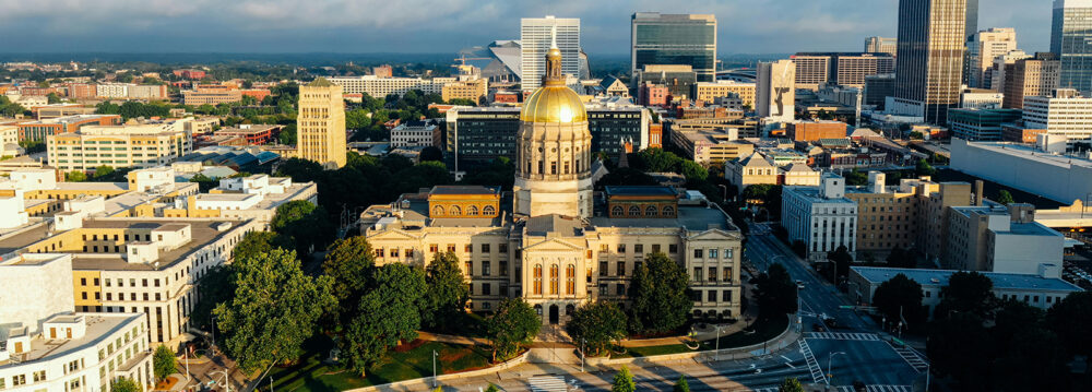 Capital at Atlanta Georgia aerial view